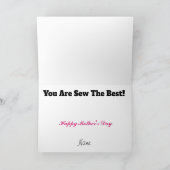 私は母のキルトのグリーティングカードが大好き シーズンカード (内部)