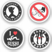 私は母のステッ独身のクパックが大好き シール (正面)