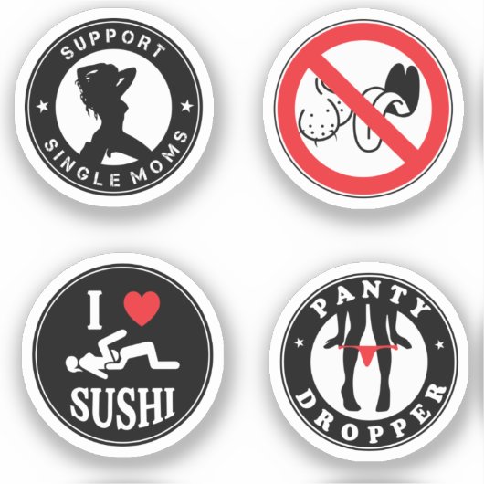 私は母のステッ独身のクパックが大好き シール (正面)