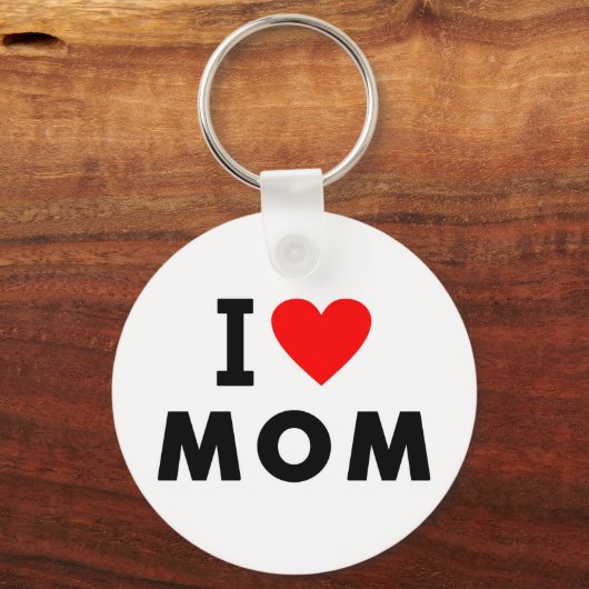 私は母のハートママ文字メッセージ母のシンボル大好き キーホルダー (正面)