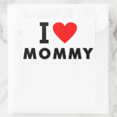 私は母のハートママ文字メッセージ母のシンボル大好き 長方形シール (バッグ)