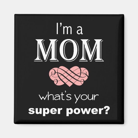 私は母のパワーすごいスクエアマグネット マグネット (正面)