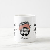 私は母のメシおもしろいーグリッター コーヒーマグカップ (中央)