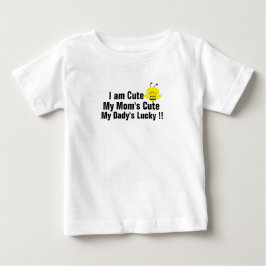 私は母の可愛いパパのラッキーシャツデザイン ベビーTシャツ