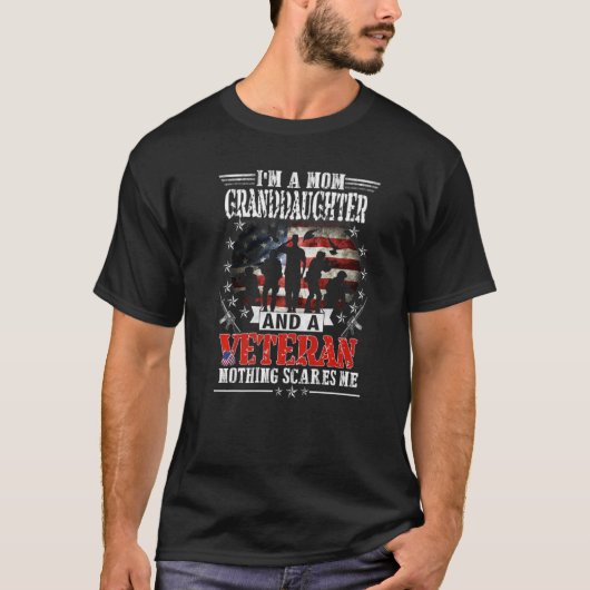 私は母の孫娘退役軍人patrioitc tシャツ (正面)