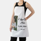 私は母の日を追加の写真の文字を愛エレガントしている エプロン (インサイチュ)