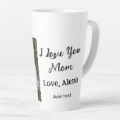 私は母の日を追加の写真の文字を愛エレガントしている カフェラテマグ (右アングル)
