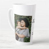 私は母の日を追加の写真の文字を愛エレガントしている カフェラテマグ (左アングル)