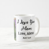 私は母の日を追加の写真の文字を愛エレガントしている コーヒーマグカップ (正面右)