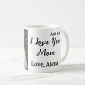私は母の日を追加の写真の文字を愛エレガントしている コーヒーマグカップ (正面右)