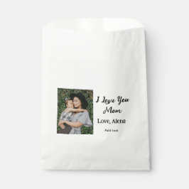 私は母の日を追加の写真の文字を愛エレガントしている フェイバーバッグ