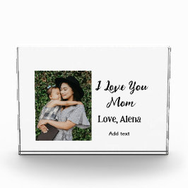 私は母の日を追加の写真の文字を愛エレガントしている フォトブロック