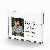 私は母の日を追加の写真の文字を愛エレガントしている フォトブロック (右)