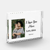 私は母の日を追加の写真の文字を愛エレガントしている フォトブロック (左)