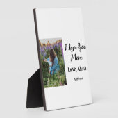 私は母の日を追加の写真の文字を愛エレガントしている フォトプラーク (側面)