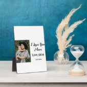 私は母の日を追加の写真の文字を愛エレガントしている フォトプラーク (側面)