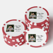 私は母の日を追加の写真の文字を愛エレガントしている ポーカーチップ (積み重ね)