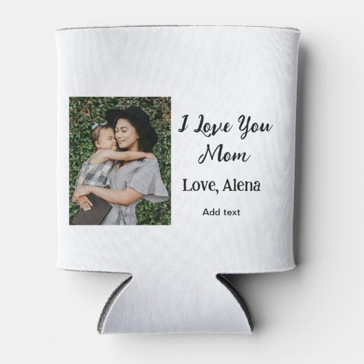 私は母の日を追加の写真の文字を愛エレガントしている 缶クーラー (正面)