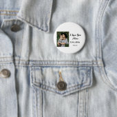 私は母の日を追加の写真の文字を愛エレガントしている 缶バッジ (インサイチュ)