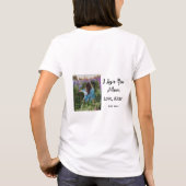 私は母の日を追加の写真の文字を愛エレガントしている Tシャツ (裏面)