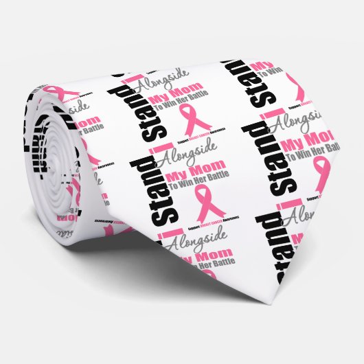 私は母の横に立っている乳がん ネクタイ (ロール)