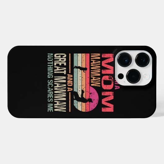 私は母の男の子で男の子は何素晴らしも怖くない iPhoneケース (裏面横)