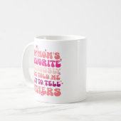 私は母の真面目お気に入りのな彼女は私に彼に言った コーヒーマグカップ (正面左)