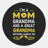 私は母を怖がらせ素晴らしるおばあちゃん ラウンドシール (正面)