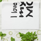 私は母を愛している キッチンタオル (折り畳み)