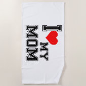 私は母を愛している ビーチタオル (正面)