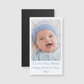 私は母を愛するタイポグラフィ日付写真母の日 (正面/裏面)