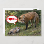 私は母を愛するハートと文字 シーズンカード (正面/裏面)