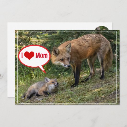 私は母を愛するハートと文字 シーズンカード (正面/裏面)