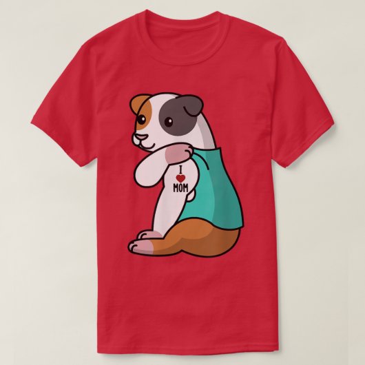 私は母タトゥーギニア豚の母ペットTシャツが大好き Tシャツ (デザイン正面)