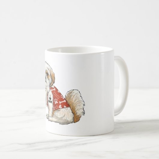 私は母タトゥーシーズー(犬)Tzu母おもしろい母_s日が大好き コーヒーマグカップ (正面右)