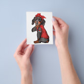 私は母タトゥーダッシュントおもしろいドッグバンドを着て大好き チラシ (手)