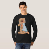 私は母タトゥードイツのスピッツ母の犬母ダ Tシャツ (正面フル)