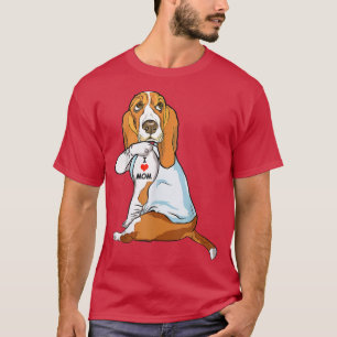 私は母タトゥーバスセットハウンド母の犬の恋人の女性が大好き Tシャツ