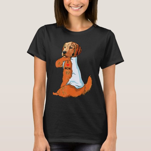私は母タトゥーHovaart母の犬の女性が大好き Tシャツ (正面)
