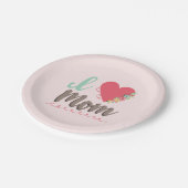 私は母ピンクが大好き ペーパープレート (アングル)