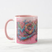 私は母ピンクマグが大好き マグカップ (左)