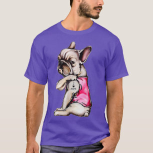 私は母ブルドッグ犬フランスの母の贈り物が大好き Tシャツ