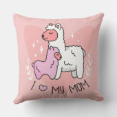 私は母ラマが大好き クッション (裏面)