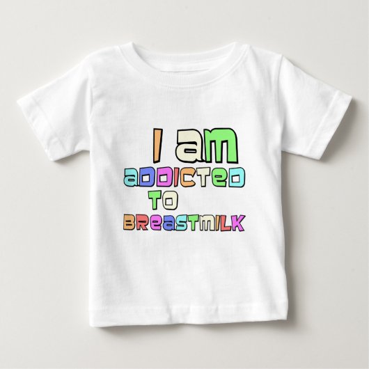 私は母乳に溺れている ベビーTシャツ (正面)