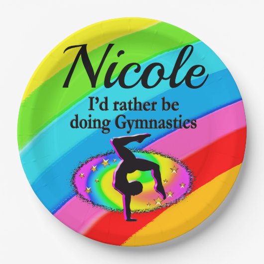 私は毎日のように体操をしたい ペーパープレート (正面)