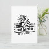 私は毎日インターネットでサーフィンをする サンキューカード (スタンド正面)