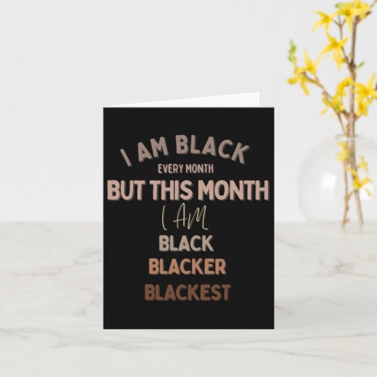 私は毎日黒いが今日は黒い カード (黄色い花)