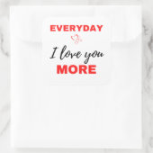 私は毎日、より黒い愛 スクエアシール (バッグ)