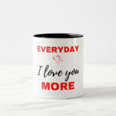 私は毎日、より黒い愛 ツートーンマグカップ (中央)
