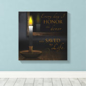 私は毎日、私の人生のドナー救を尊重している キャンバスプリント (インサイチュ (ウッドフロア))